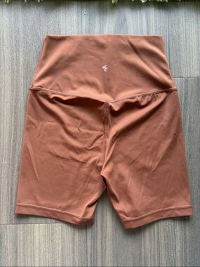Altar'd State Rust High-Waist Bike Shorts